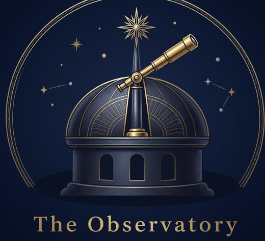 The Observatory logo: a domed observatory under a night sky